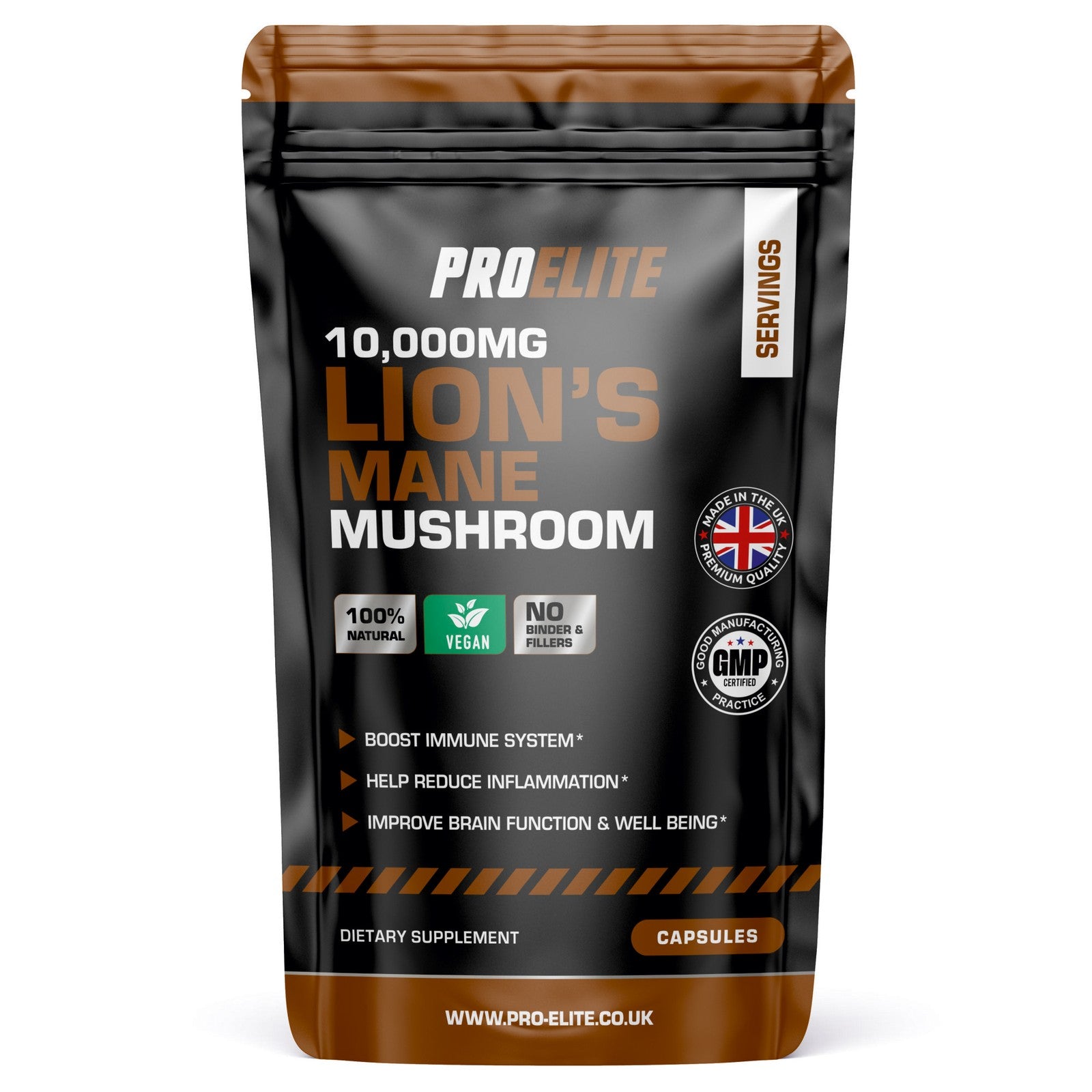 Lions Mane Mushroom Extract Capsules 10,000Mg 240Mg Polysaccharide