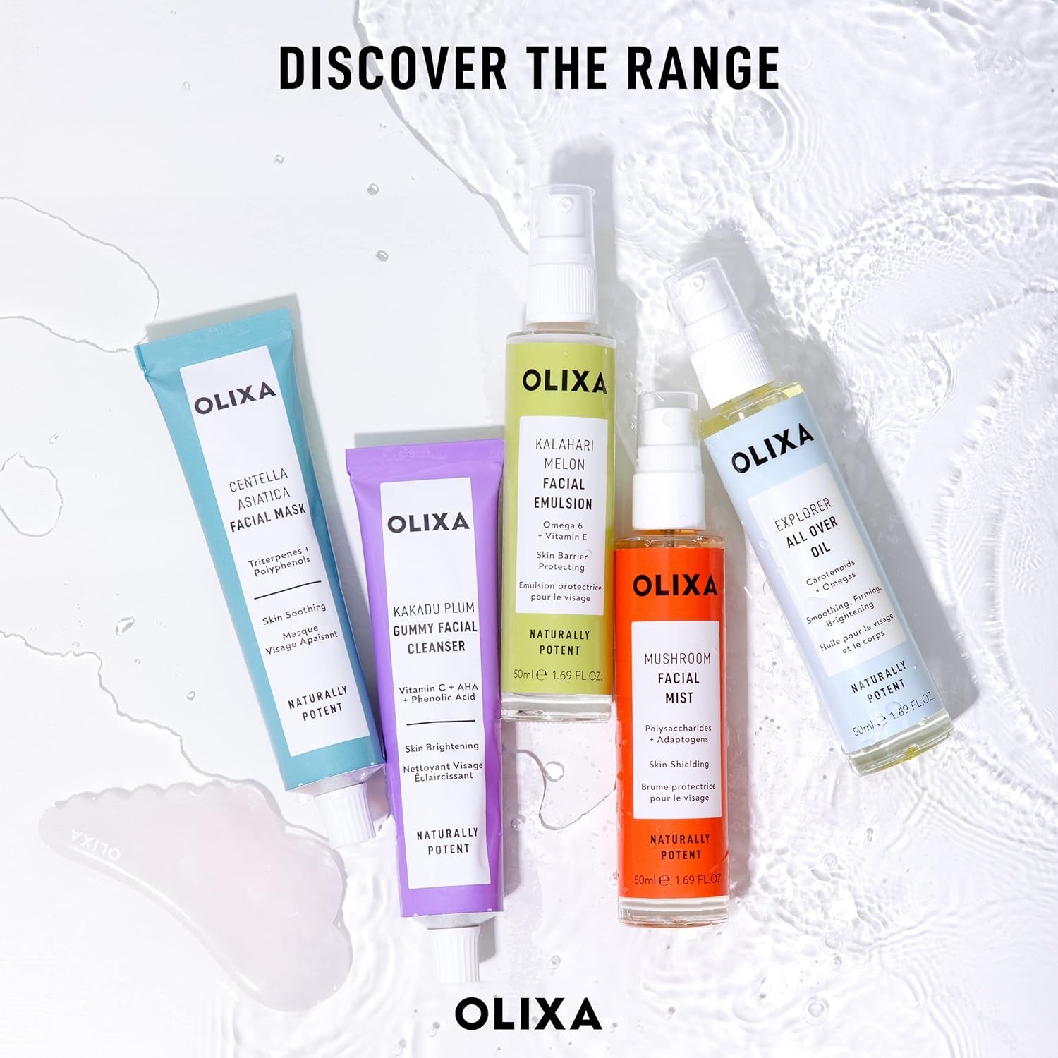 Olixa Beauty - Mushroom Facial Mist - Skin Protecting - with Reishi Mushroom, Shiitake Mushroom, Holy Basil, Ashwaghandha, Ginseng - Adaptogen - Face Mist Spray - 50Ml