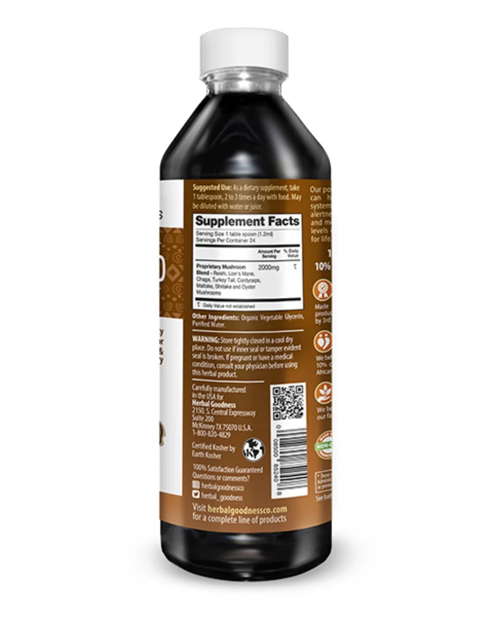 Mushroom Supplements Blends Liquid Extract 12Fl.Oz, Reishi, Chaga, Turkey Tails, Organic Lion'S Mane, Nootropic Brain Supplements for Memory and Focus -