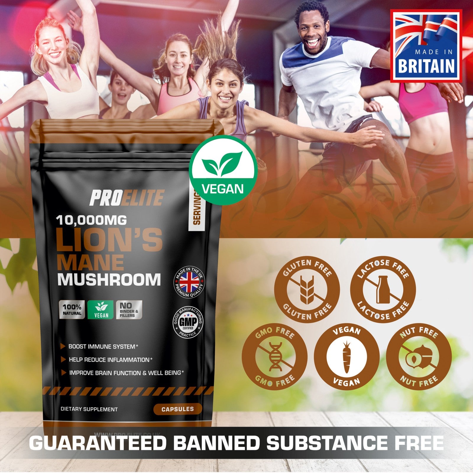 Lions Mane Mushroom Extract Capsules 10,000Mg 240Mg Polysaccharide