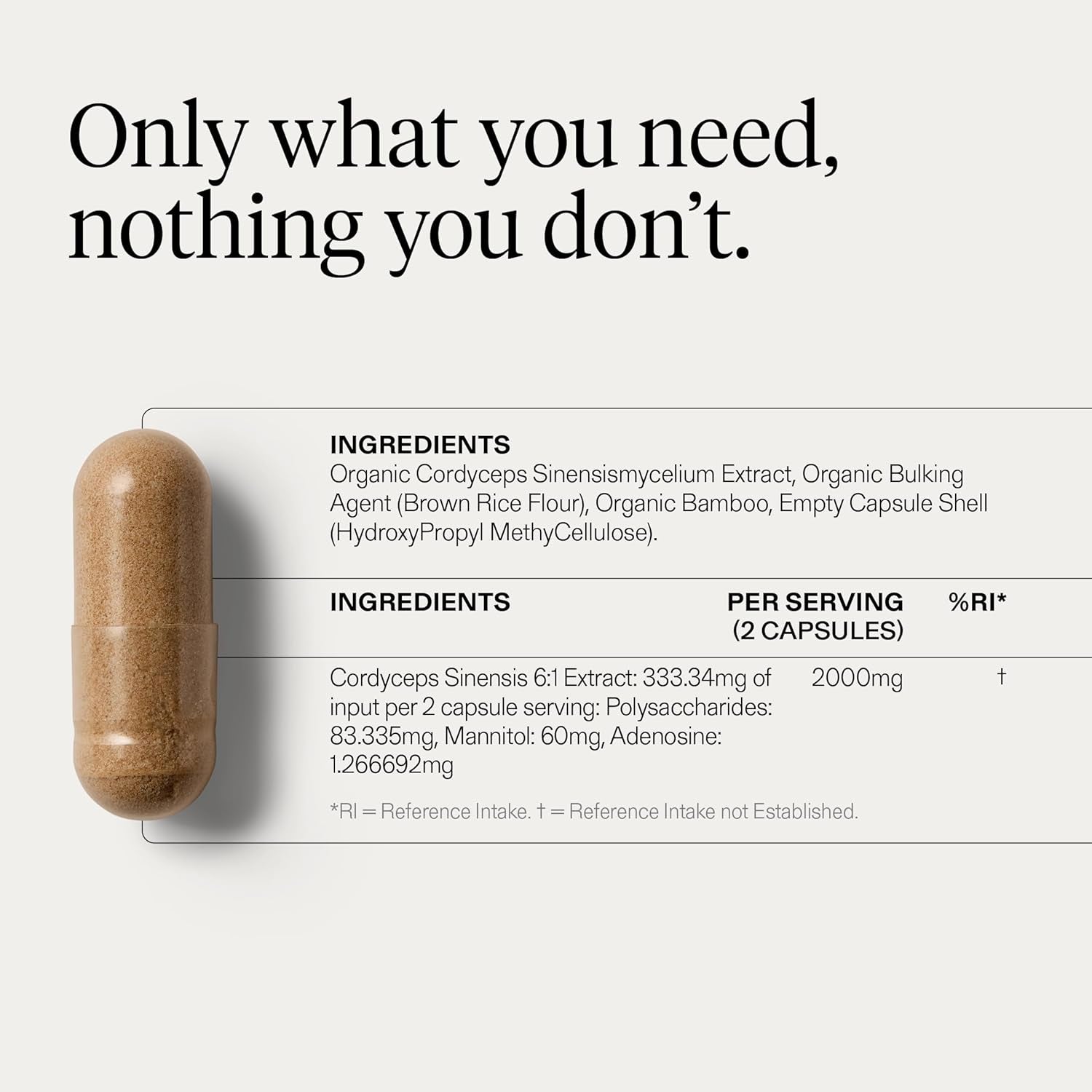 Cordyceps Supplement (60 Capsules) | Cardiovascular Cordyceps Mushrooms Supplement with 25% Polysaccharides | Endurance, Performance and Recovery | Informed Sport Certified