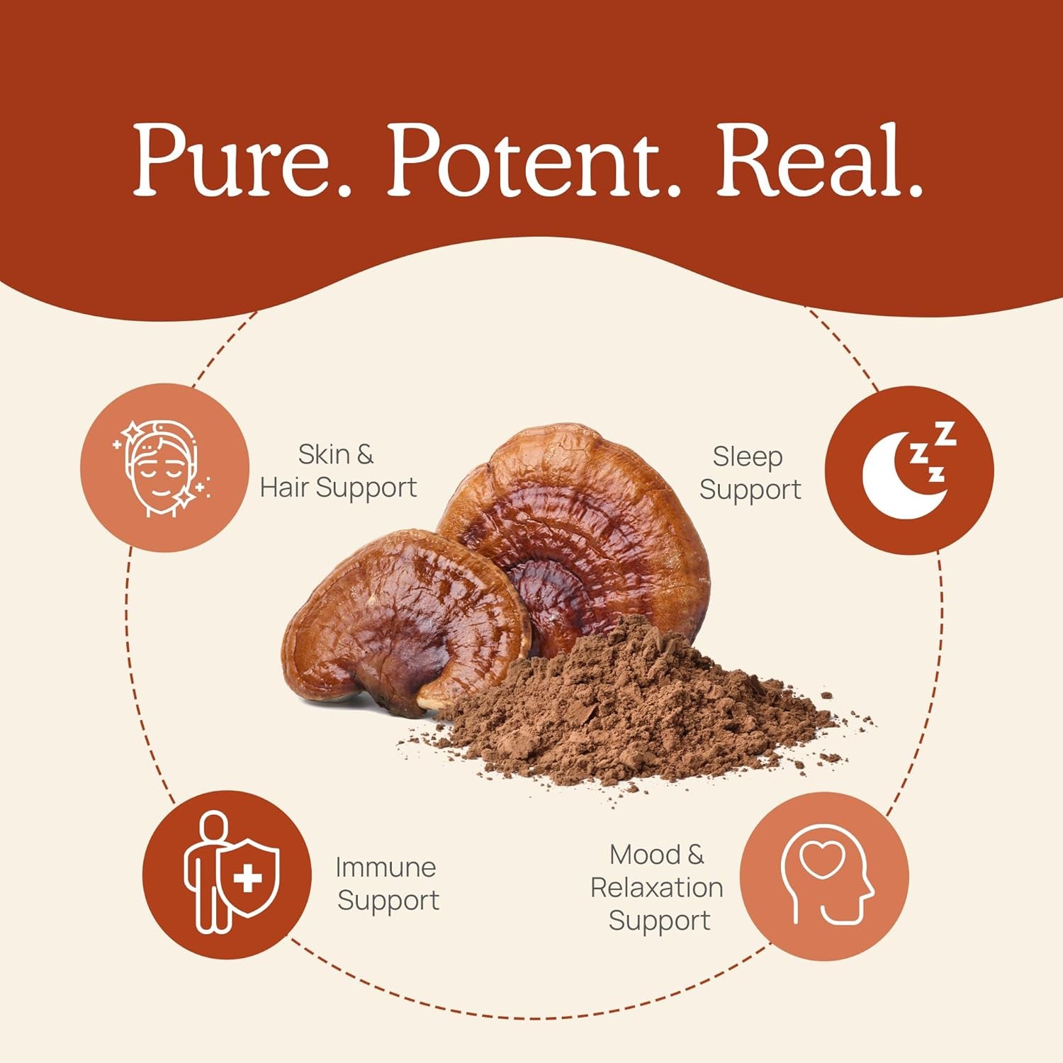 Reishi Mushroom Capsules - Handpicked Organic Mushroom Extracts - Red Reishi for Tranquil Daily Wellness with Verified Beta Glucans Vegan, Non-Gmo, No Grain Fillers, 90 Ct