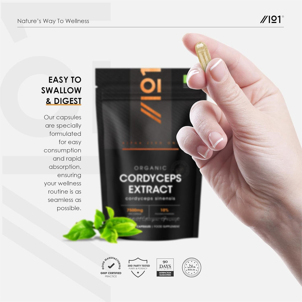 Organic Cordyceps Mushroom Extract 7500Mg – High Strength Polysaccharide